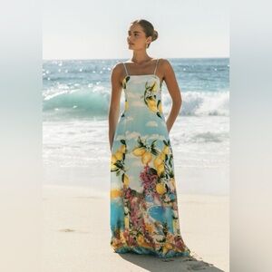 White Closet Elements Limoncello Maxi Dress NWT